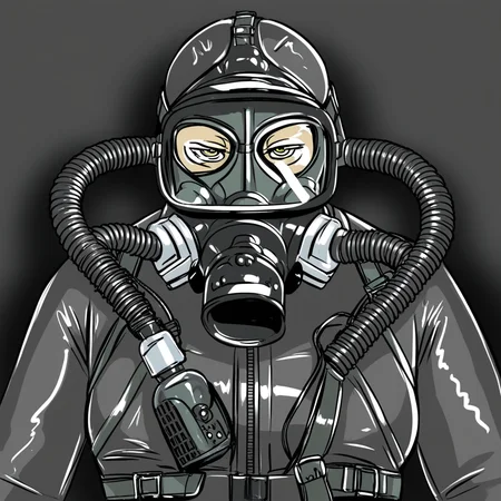 SCB, gas mask