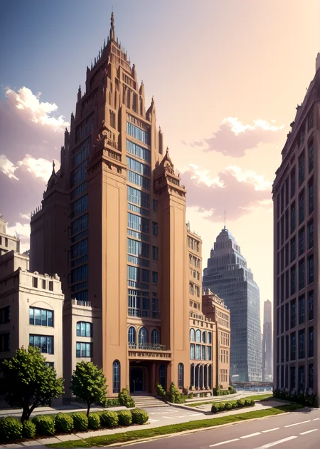 score_9, score_8_up, score_7_up,
<lora:Art_Deco_(Architecture)_(Pony)_(AD):1> Art Deco, scenery, architecture, monumental architecture, building, city, cityscape,
8K, In'ei, chiaroscuro, rim lighting, perfect depth of field shot, ray tracing, beautiful, subsurface scattering, idealized city, wide beautiful boulevards, busy city center, parks and manicured lawn areas, large parks, plazas, detailed fluffy anime clouds, skyscrapers, made out of limestone, art deco windows, photographic realism, art by Thomas Kinkade, soft lighting, soft shading,
BREAK zPDXL, zPDXLxxx, <lora:perfection style:1> <lora:sdxl_lightning_8step_lora:0.5> <lora:SDXLHighDetail_v5:1> <lora:RMSDXL_Creative:0.8> <lora:Pony_DetailV2.0:1> <lora:MeMaXL_V3:0.15> <lora:great_lighting:1>