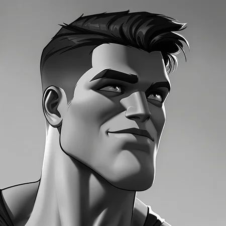 <lora:Gigachad:1> gigachad, black and white, monochrome, close-up, superman,, masterpiece, best quality, newest, absurdres, highres, very aesthetic,