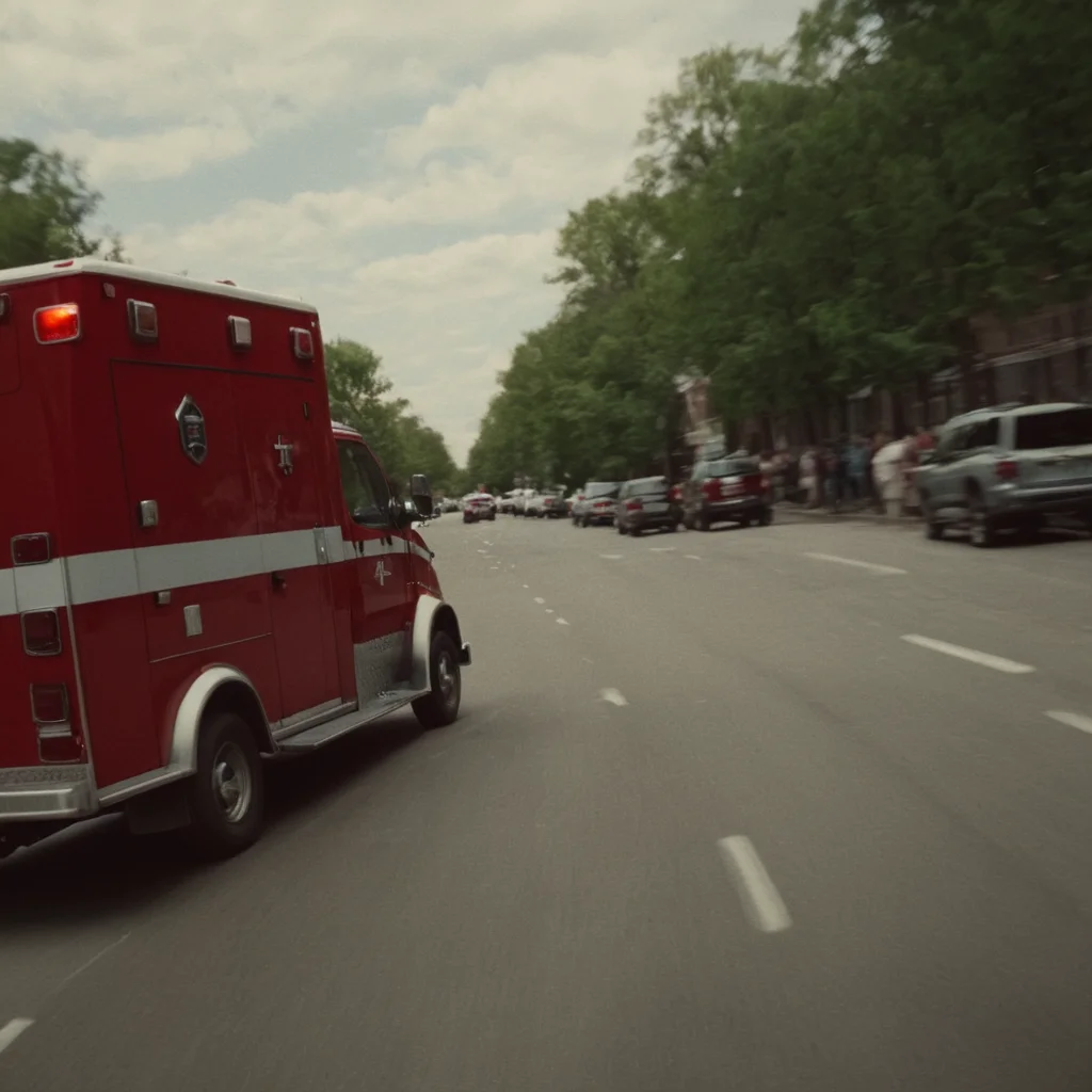 cinematic film still of <lora:rotated view Style:1> rotated camera angle view style:1.5
a red ambulance is driving down the street,solo,looking at viewer, rotated camera angle view, shallow depth of field, vignette, highly detailed, high budget, bokeh, cinemascope, moody, epic, gorgeous, film grain, grainy