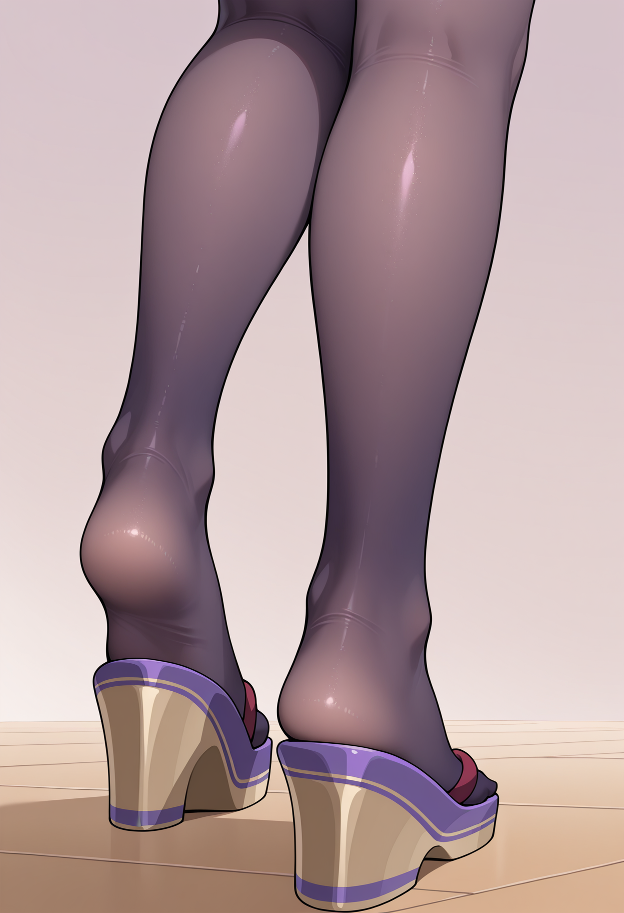 masterpiece, best quality, high resolution, source_anime, highly detailed illustration, detailed eyes,  
very aesthetic, absurdres, newest, amazing quality, official art, half sketch,
1girl, solo, 
raiden shogun, 
fine fabric emphasis, 
<lora:shiShoePopV1ill:1>, shishoepop, heel pop,