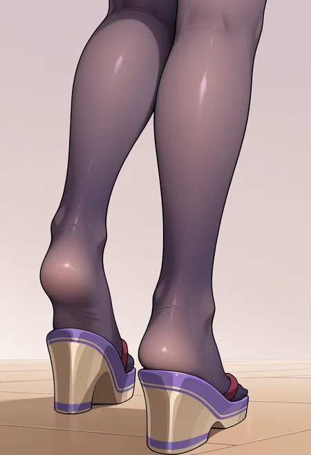 masterpiece, best quality, high resolution, source_anime, highly detailed illustration, detailed eyes,
very aesthetic, absurdres, newest, amazing quality, official art, half sketch,
1girl, solo,
raiden shogun,
fine fabric emphasis,
<lora:shiShoePopV1ill:1>, shishoepop, heel pop,