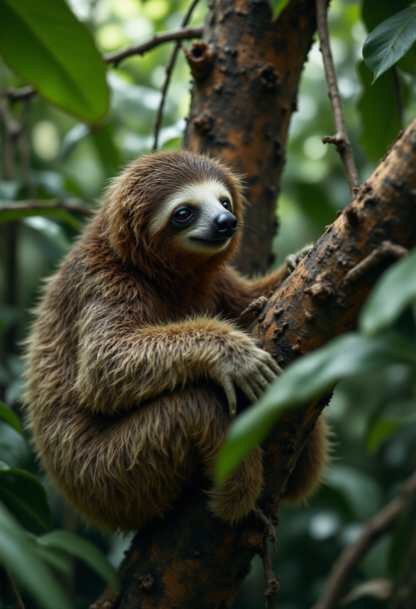 <lora:PCB_Image_Enhancer_for_FLUX:1>
Realistic photo of a sloth in a jungle, resting in a tree.