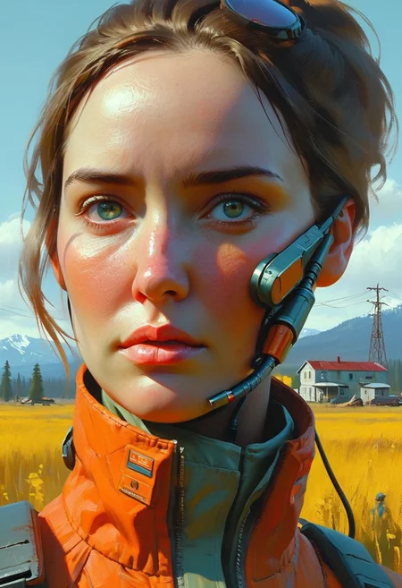 "Tool"'s Album Cover style.
Portrait of "Alyx" (from Half-Life 2).
By "Simon Stalenhag".
Life-like details.
Cinematic.
Dramatic.
Dynamic.
Extremely refined lines and and shapes.
Extremely refined details on objects.
Sharp details.
Wide range of colors.
Many details everywhere. Ray-Tracing. Anti-Aliasing. Realistic soft shadows. Low saturation colors. Insane quality. Insane resolution. Insane details. Masterpiece. 32k resolution.