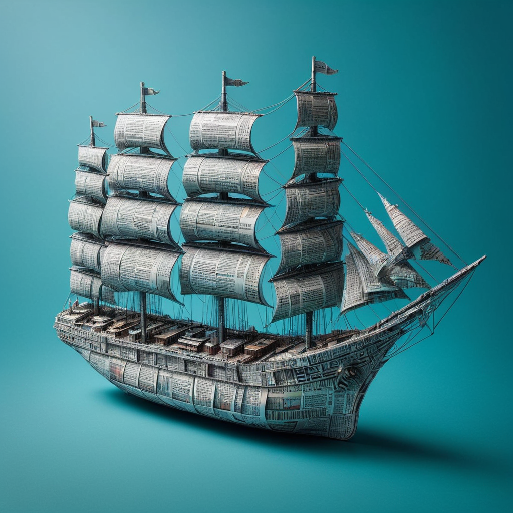 ship made out of newsp4per<lora:newsp4per:0.75>