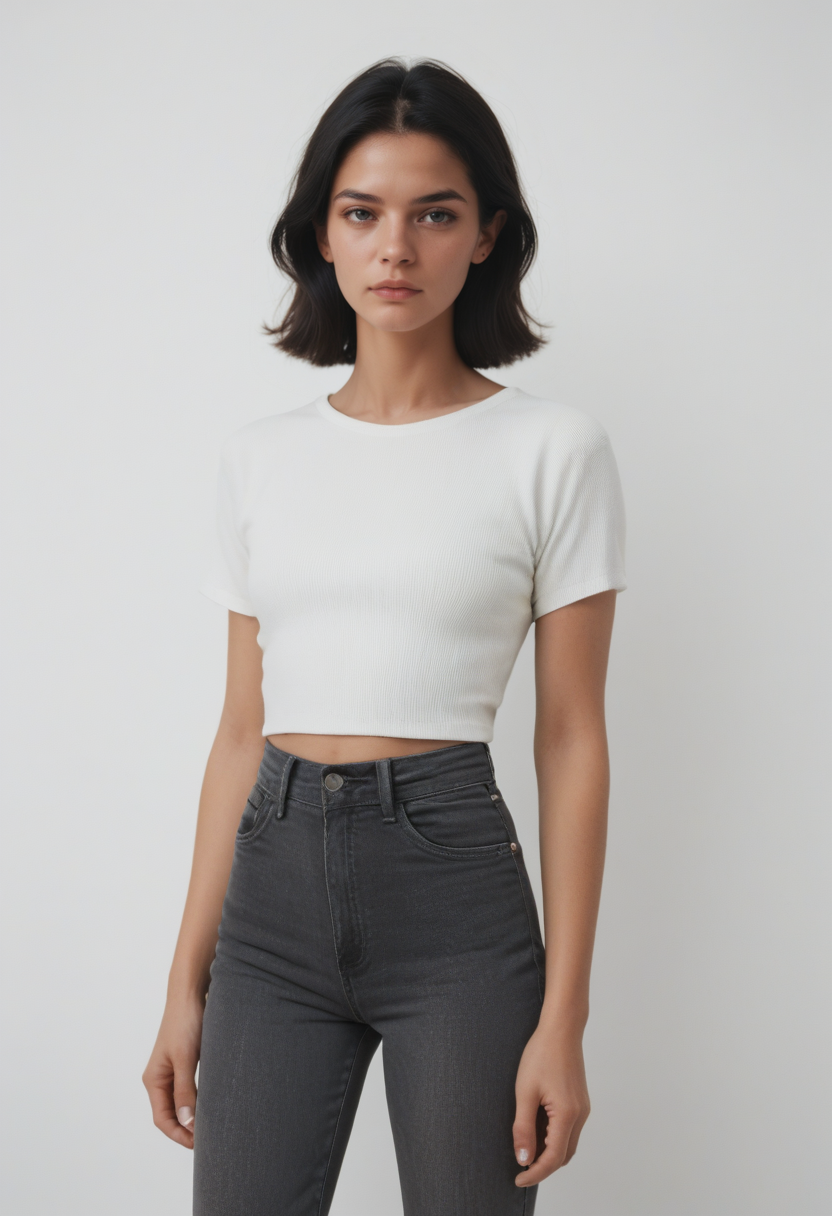 <lora:8L4J34N-000016:0.4>, (((black jeans))), denim, dark grey pants, (((facing viewer))),, score_9, score_8_up, score_7_up,