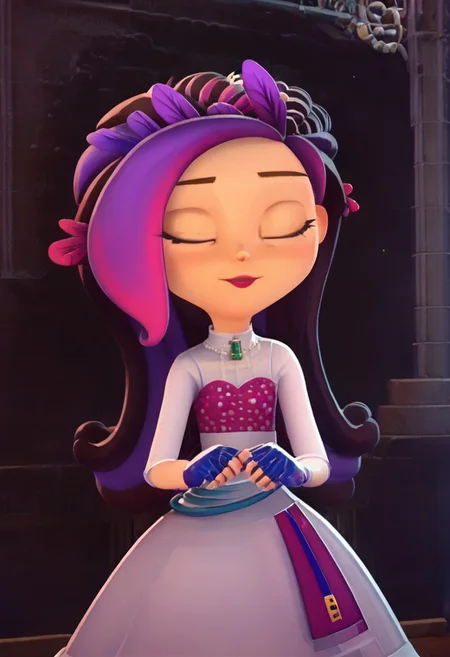 Lovely. Wedding dress. Closed eyes.