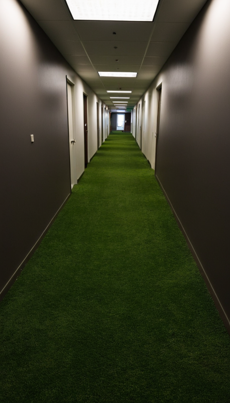 grass, office, hallway, dark, <lora:Liminal_Bor_v3:0.8>