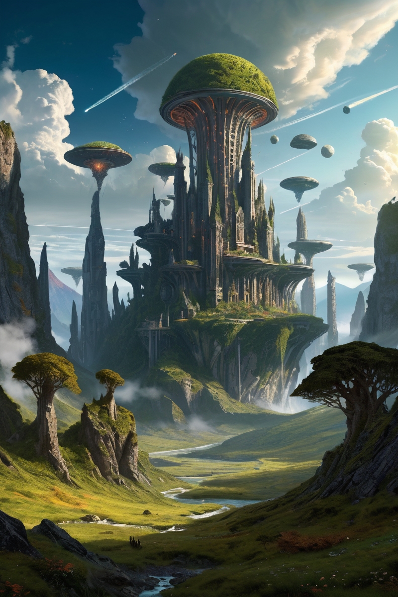 planetary ring debris fields orbiting mountain peaks, ecosystems where predator-prey dynamics write epic poetry under exoplanet tidal forces, moss-carpeted ruin complexes where stone colossi slumber under fungal beards, the foundations vibrating with dormant tectonic spells, cinematic view, epic sky, detailed, concept art, low angle, high detail, warm lighting, volumetric, godrays, vivid, beautiful, trending on artstation, by jordan grimmer, huge scene, grass, art greg rutkowski,
 <lora:detailed_notrigger:0.7>, <lora:add-detail-xl:0.3>, oil painting art style from Renaissance period, masterful composition, Renaissance mood, renaissance oil painting, brush strokes, Baroque art style, dynamic composition, dramatic lighting, rich colors, intricate details, professional-grade execution, captures the grandeur and theatricality of the Baroque period