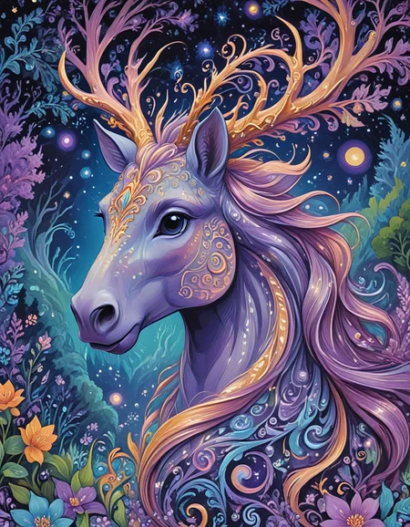novuschroma66 style swirl patterns horse deer <lora:sdxl_lightning_8step_lora:1> <lora:novuschroma66 style:1> <lora:FaeTastic Details:1>