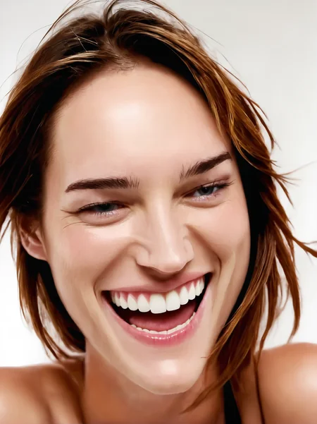 1girl, portrait, white background, brunette, smile, mouth open
<lora:barb-synth-xl-lora-1:1>