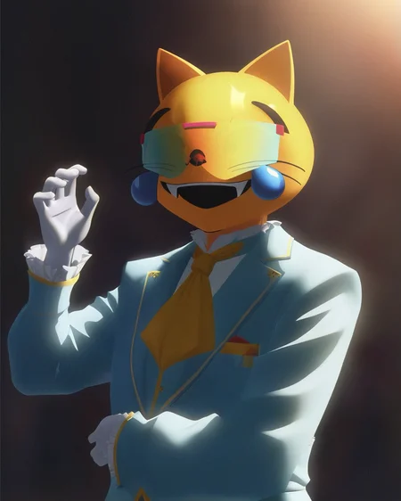 ð¹,a anime joycat , he is dressed in English Major clothing, cinematic ray traced lighting, the image is crisp and clear , inspired by CLAMP and Shigeru Mizuki <lora:Joycat:1> <lora:hand 4:0.4>  <lora:WowifierXL-V3:1>