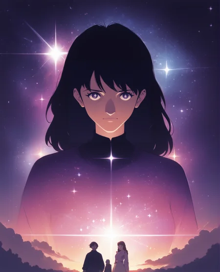 score_9, score_8_up, score_7_up, source_anime BREAK (1girl), celestianlora, void cosmic body, black obsidian skin, glowing, glowing star skin,mature, Ripped haori sleeves, Awakening the Power of the Chakras,casting magic, <lora:Celestian:0.9>, <lora:Sadamoto_Yoshiyuki_PonyXL_style_v01:1>, geometric shapes, vibrant colors, minimalistic, by Andy Gilmore, James White, Rafael Araujo, Jen Stark, Matt W. Moore
