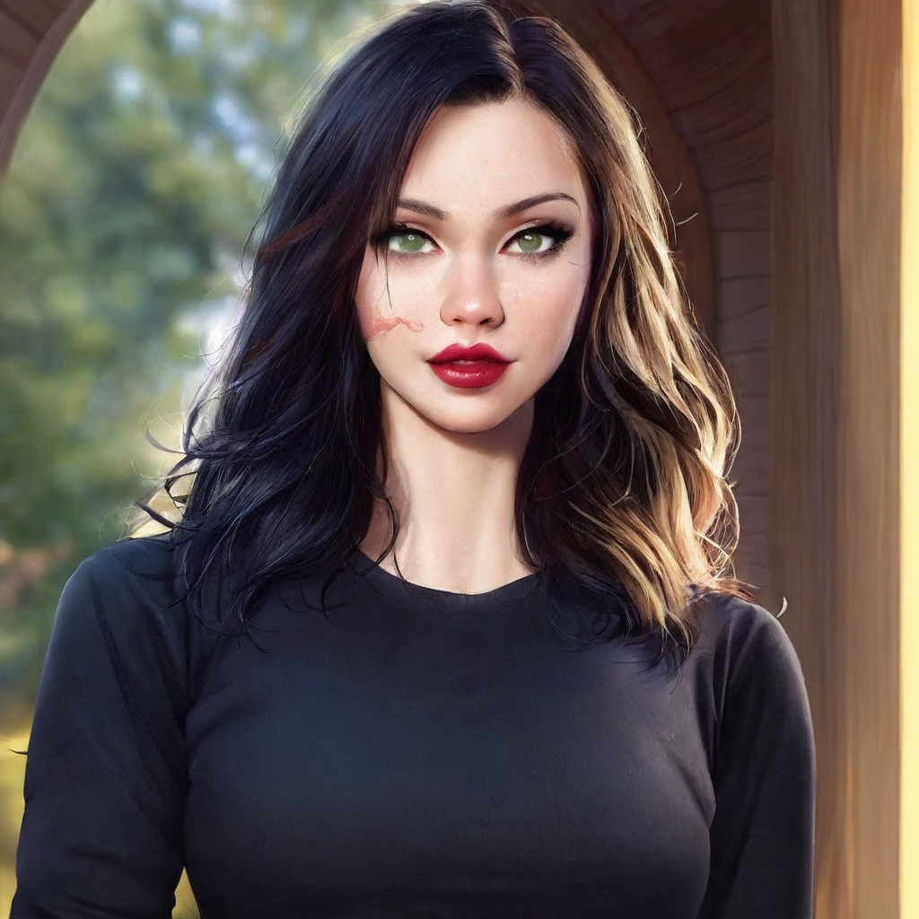 UHD, 4k, ultra detailed, cinematic, a photograph of <lora:detailed skin style illustriousXL v1:1>
A cinematic Fair white skin tone shot of a woman with a red lipstick and black shirt, movie themed style, sharp, detailed, epic cinematic photorealism style, artistic creative style, dramatic cinematic light style, cinematic color style, skin tone style, Fair white skin tone style, 1girl, solo, long hair, looking at viewer, shirt, black hair, upper body, parted lips, blurry, lips, grey eyes, black shirt, makeup, blurry background, lipstick, realistic, red lips, closed mouth, green eyes, scar, scar on face, asian, photorealistic
, epic, beautiful lighting, inpsiring