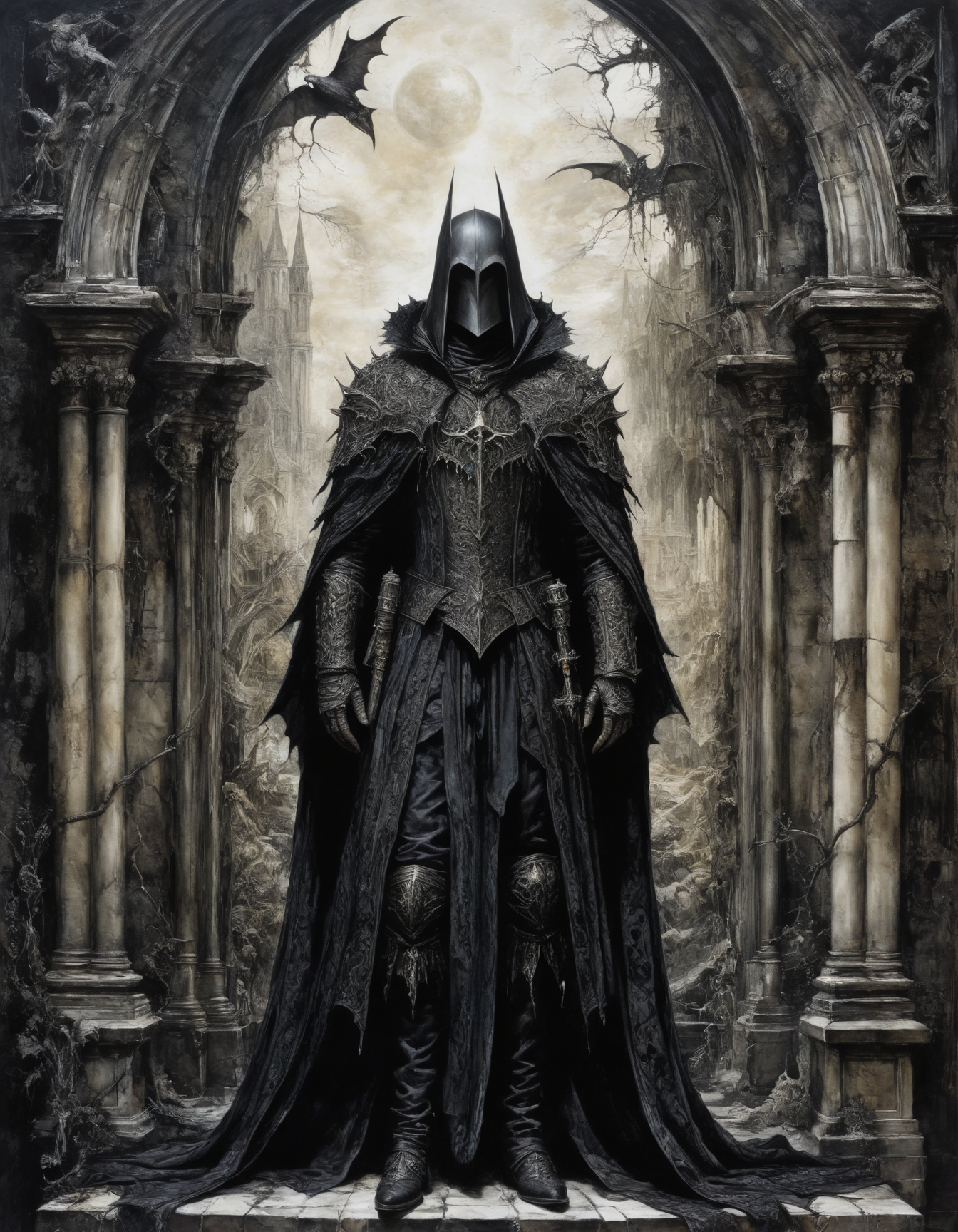 by ian miller,  (gothic but extremely beautiful:1.4), (masterpiece, best quality:1.4) , in the style of nicola samori, 
<lora:epi_noiseoffset2:0.5> <lora:add-detail-xl:1> <lora:xl_more_art-full_v1:0.5>  <lora:NicolaSamori:0.7>