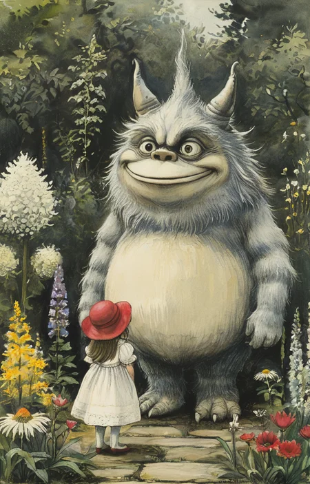 masterpiece,best quality,<lora:tbh377-sdxl:0.6>,illustration,style of Maurice Sendak
A bottle of perfume in garden