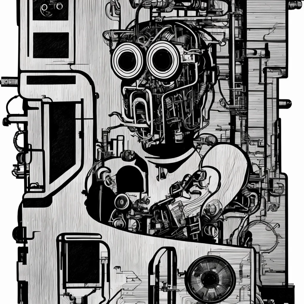 black and white, photorealistic intricately detailed comic book art by award winning line artist, of a steampunk scientist stepping stepping through a magical portal, black and white ink, epic cinematography
