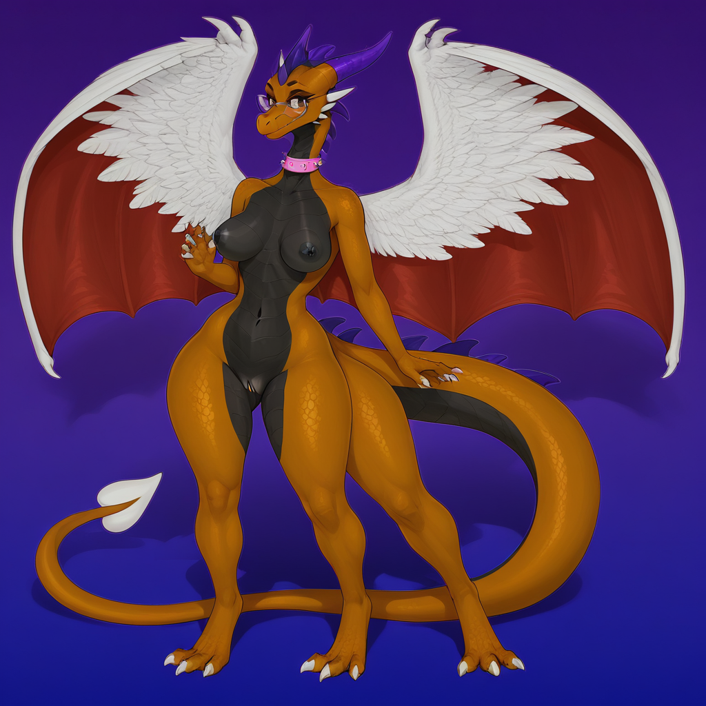 shalone_dragon, female anthro dragon, breasts, black nipples, wide hips, pussy, blank background, high quality, high detail, excellent anatomy,