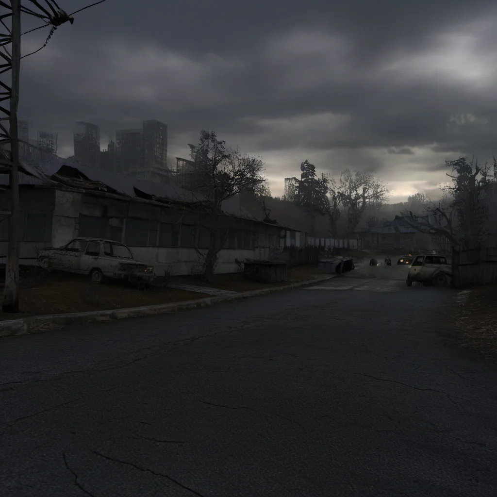 <lora:lora:1> no humans, car, motor vehicle, ground vehicle, tree, scenery, road, outdoors, sky, cloud, building, street, window, cloudy sky, house <lora:Postapocalyptic_by_Styx_SDXL:0.7>