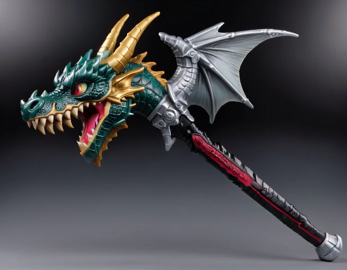 masterpiece,hd,hight quality ,solo,a toy sword with a dragon head on it,<lora:Tokusatsu_weapon:0.8>