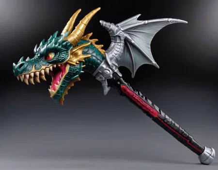 masterpiece,hd,hight quality ,solo,a toy sword with a dragon head on it,<lora:Tokusatsu_weapon:0.8>