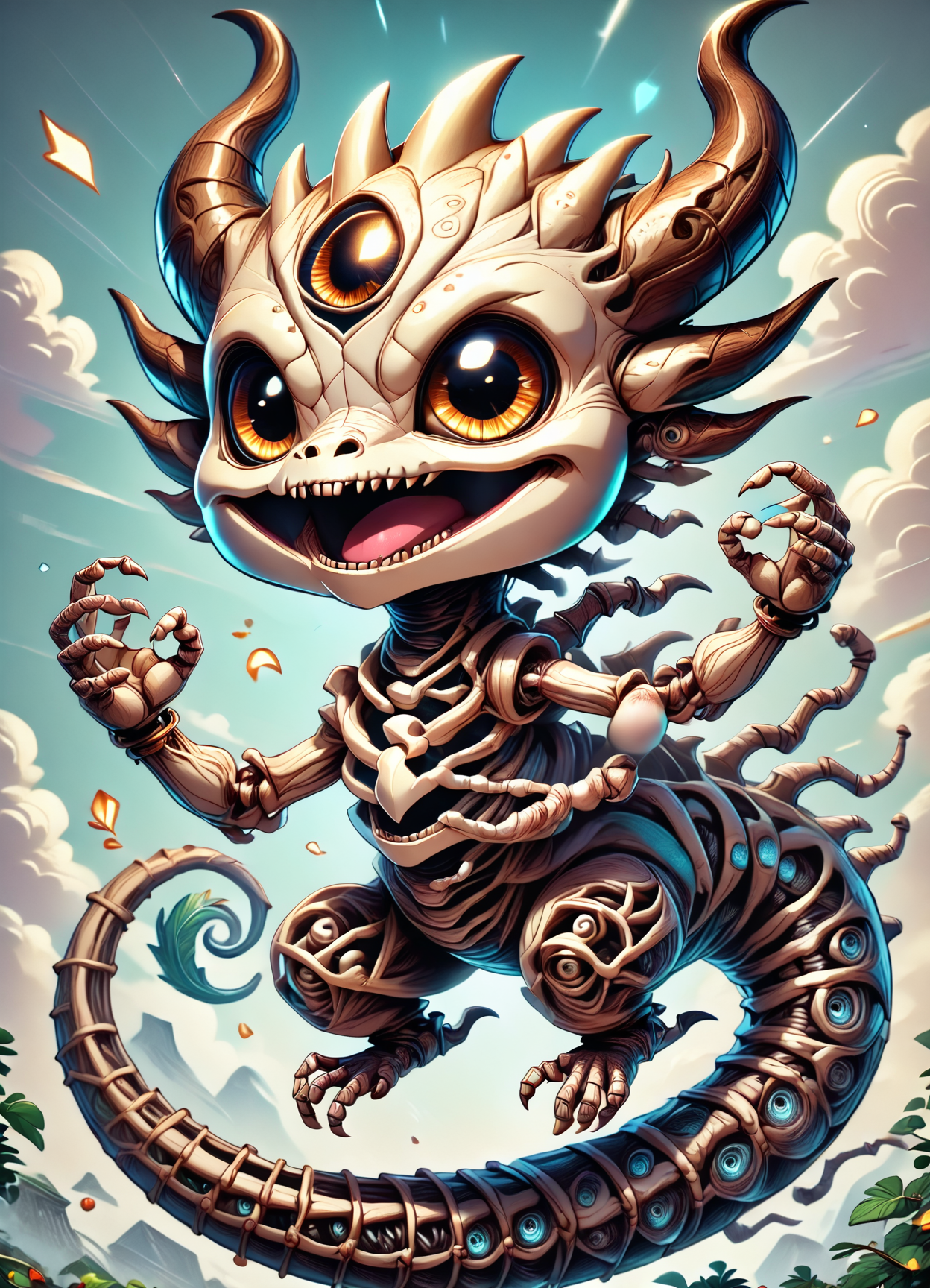 DonMC4r700nFu510nXL,  score_9, score_8_up, score_7_up, score_6_up, irregular magical circle tree european wyrm-like Chinese Dragon,   skeletal
 , rating_safe, <lora:DonMC4r700nFu510nXL-pony:1>