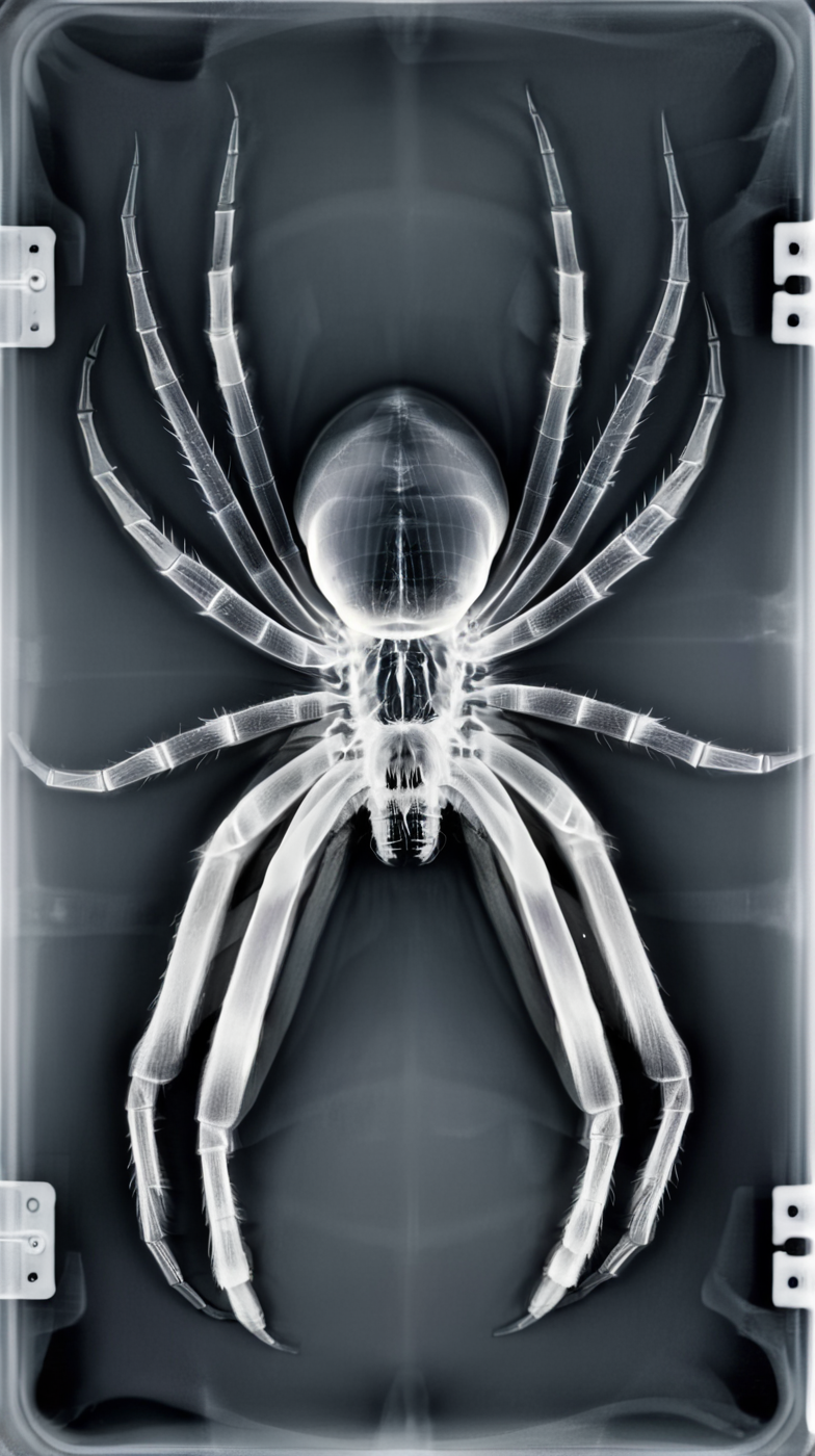 xraye1 spider<lora:xrayeffect:1>