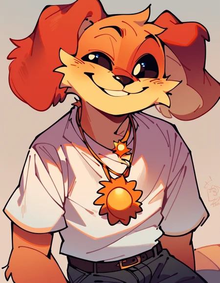 score_9, score_8_up, score_7_up, high quality, hires, dogday, poppy playtime, male focus, furry, furry male, solo, furry, sun necklace, smile, <lora:Dog_Day_Poppy_Playtime:1>