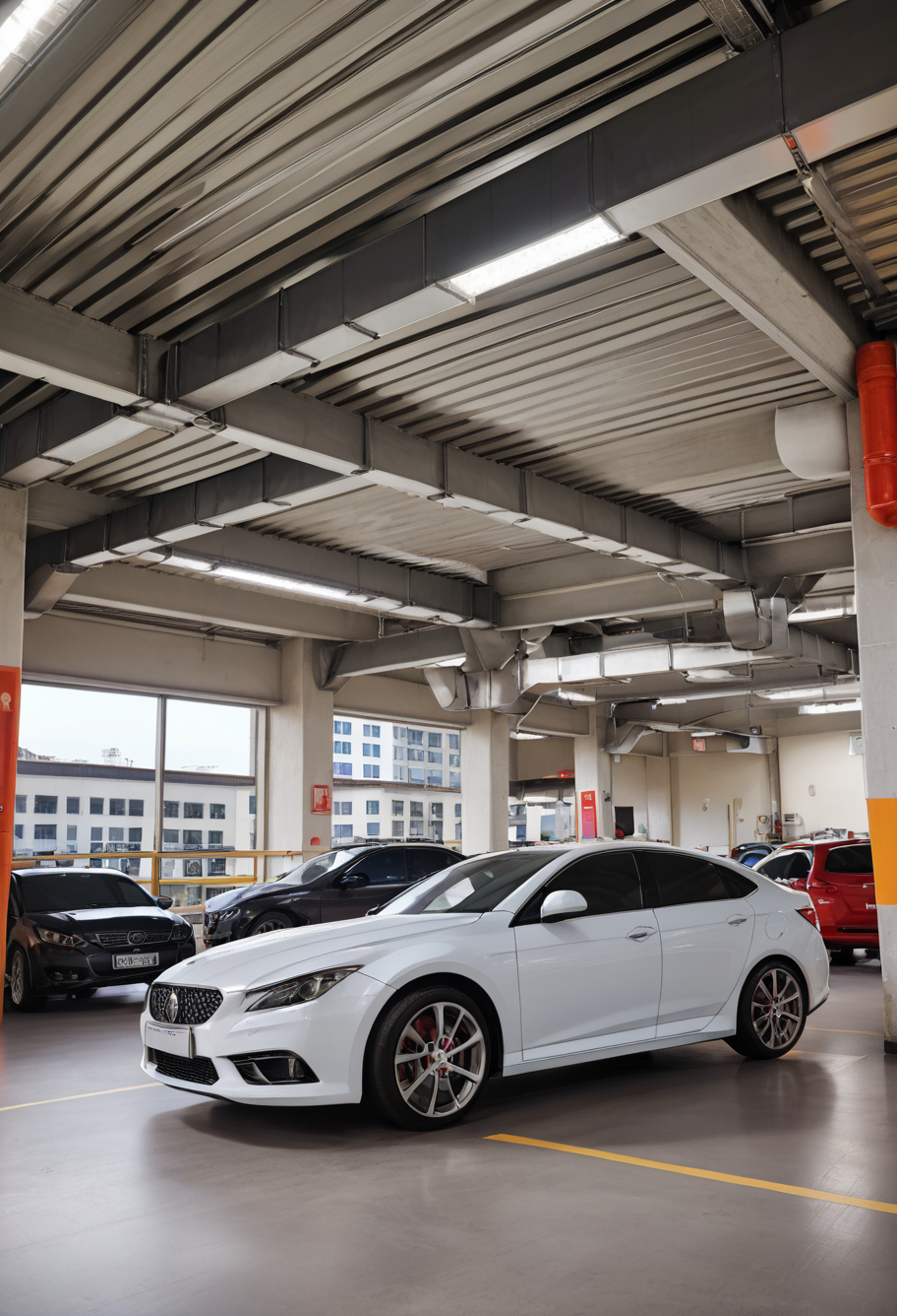 ,ruanyi1409,indoors,motor vehicle,<lora:1409 Underground parking lot_v1_pony:1>, score_9,score_8_up,score_7_up,,8k,solo,,