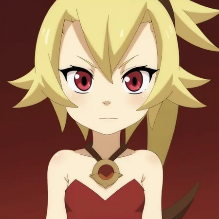 wakfu,1girl,red dress,short blonde hair,red eyes,
<lora:wakfu-000019cs2:0.6>, <lora:MinaTepesXL:0.8> Mina Tepes