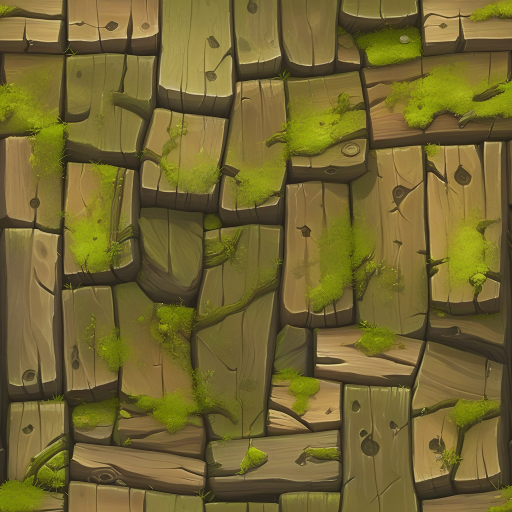 texture of old wood with green moss, seamless, tiled, stylized  <lora:sxz-texture-sdxl:1>