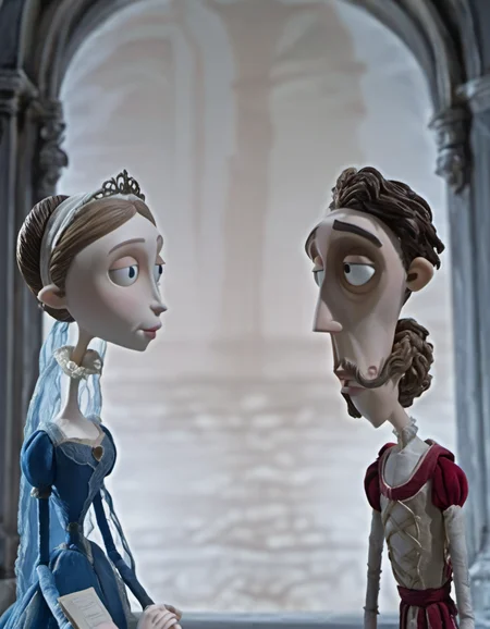stopmotion, Romeo and Juliet, Two young lovers from feuding families defy societal expectations and face tragic consequences. <lora:STOPMO_1.12_RC:0.9>