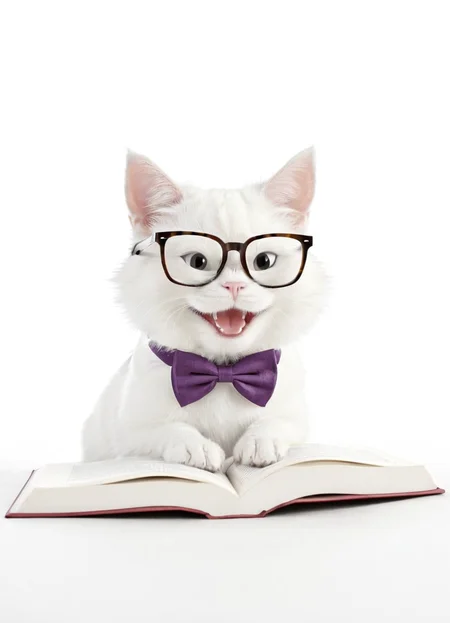 cat reading a book, glasses, bow tie, 3d, render,white, plain background, big smile,
<lora:3DPrintingXL:0.8> WhiteMold <lora:Highkey-SDXL:0.8> highkey