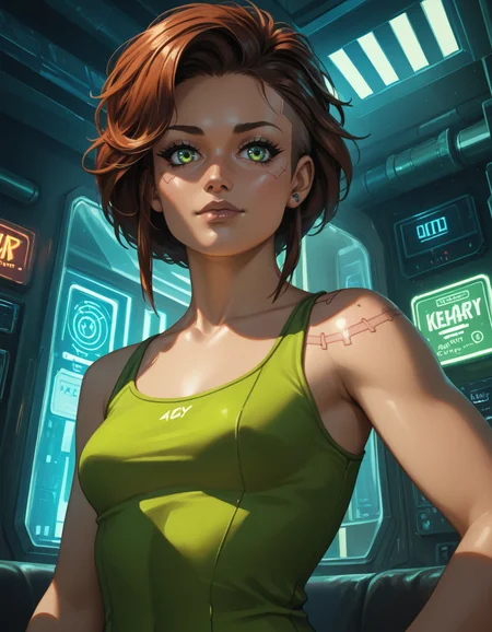 Bubble art, Cyberpunk weird anthropomorphic score_9, score_8_up, score_7_up, score_6_up, score_5_up BREAK ot0m, 1girl, green eyes, brown sidelocks hair, looking at viewer, <lora:OtaKingMondayAshlinPDXL16v1.6tx1-000008:0.9> in style, neon glow, realistic, by Anna Dittmann and Carne griffiths, dark shot, global illumination, Wide-angle