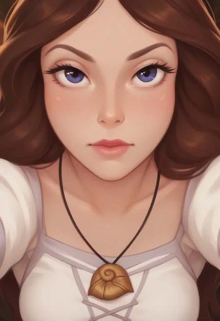 PonyXLV6_Scores, BREAK, zPDXL3, PRSNL4 Style, source_cartoon, very aesthetic, detailed image, detailed face, detailed lighting, best details, perfect anatomy, black outlines, ckwickhams_style
1girl, solo, WeddingDress_Vanessa_ownwaifu, white wedding dress, (indigo eyes, detailed eyes:1.1), brown hair, golden shell necklace, slender, medium breasts, skinny, perfect female form,
old church, medieval monastery, sunset, warm lighting,
pov kiss default, pov, kiss, eyes half close, reaching for viewer, arms up,
standing, wide stance, hip sway, arms relaxed,
2/3 angle, face focused, portrait, (((close up:1.2)))
cinematic masterpiece,