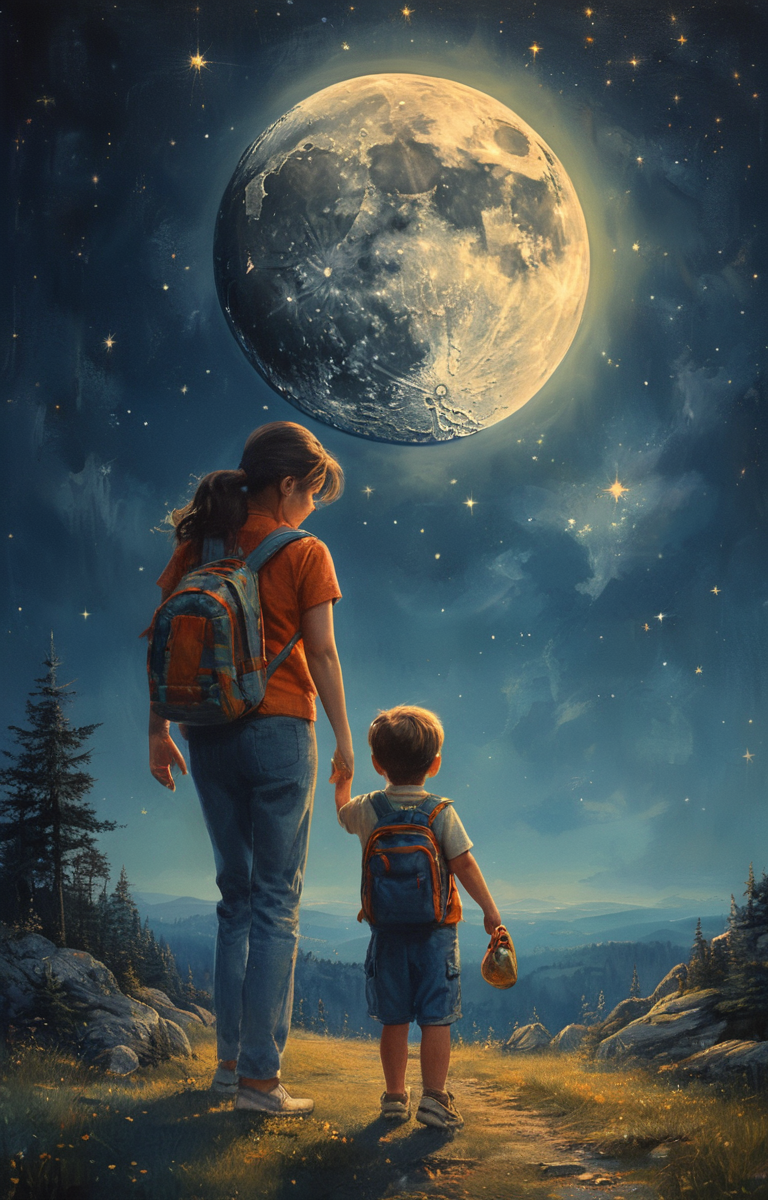 masterpiece,best quality,<lora:tbh67-sdxl:0.6>,illustration,MOON, portrait of family