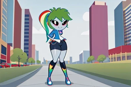 Rainbow Dash Giantess inflatable phonescreenrecording