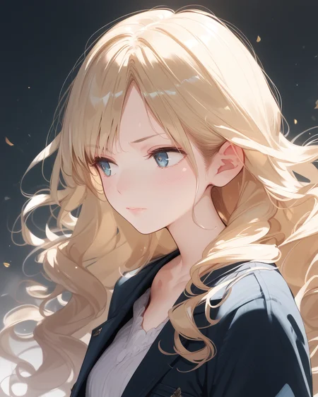score_9, score_8_up, score_7_up, score_6_up, score_5_up, score_4_up, source_anime, screenshots, <lora:amamitsuki_pony:0.8:start=10>amamitsuki, 1girl, looking to the side, upper body, wavy hair, blonde hair,