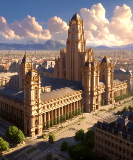 score_9, score_8_up, score_7_up,
<lora:Authoritarian_Architecture_(Architecture)_(SDXL)_(AD):0.8> authoritarian, scenery, building, city, cityscape, architecture, monumental architecture,
8K, In'ei, chiaroscuro, soft natural volumetric cinematic perfect light, perfect depth of field shot, ray tracing, photometry, beautiful, subsurface scattering, idealized modern city, wide beautiful boulevards, busy city center, parks and manicured lawn areas, large parks, plazas, skyscrapers, hyper detailed, art by Thomas Kinkade, detailed background, detailed photographic fluffy anime clouds, Unreal Engine, CGI render, absurdly detailed, modern era photograph, masterclass oil painting, made of sandstone and concrete, bronze details, monumental skyscrapers, vivid white sandstone, rose sandstone, tan sandstone, marble,
BREAK zPDXL, zPDXLxxx, <lora:wowifierXL:0.2> art by mooncryptowow <lora:sdxl_lightning_8step_lora:0.4> <lora:detailed_notrigger:0.5>