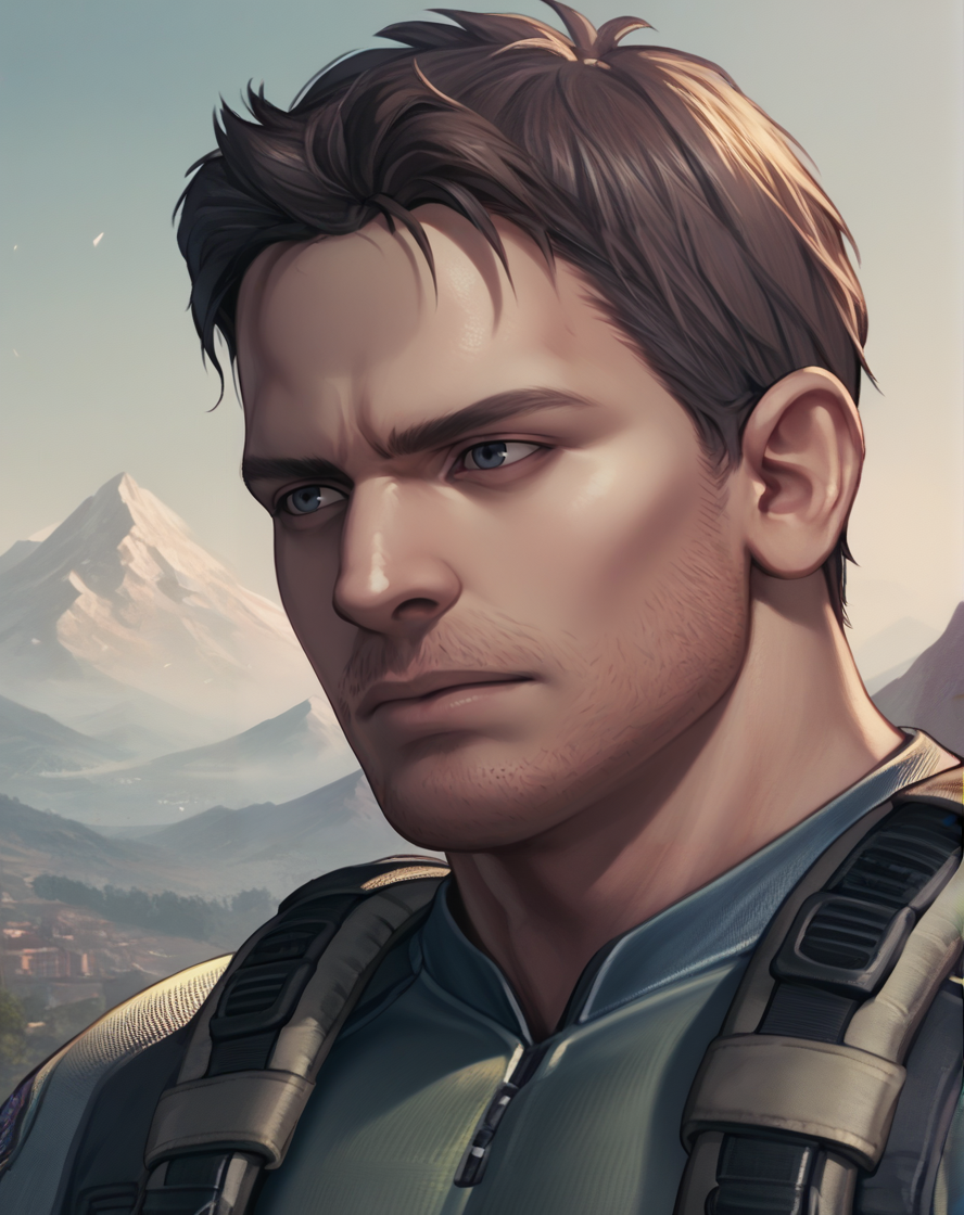 score_9, score_8_up, score_7_up, score_6_up, score_5_up, score_4_up, source_anime, realistic, photoshop \(medium\), <lora:RE5_t2-000008-128:1.0> 1boy, chris redfield, 
, cliffs, mountain, big boulders