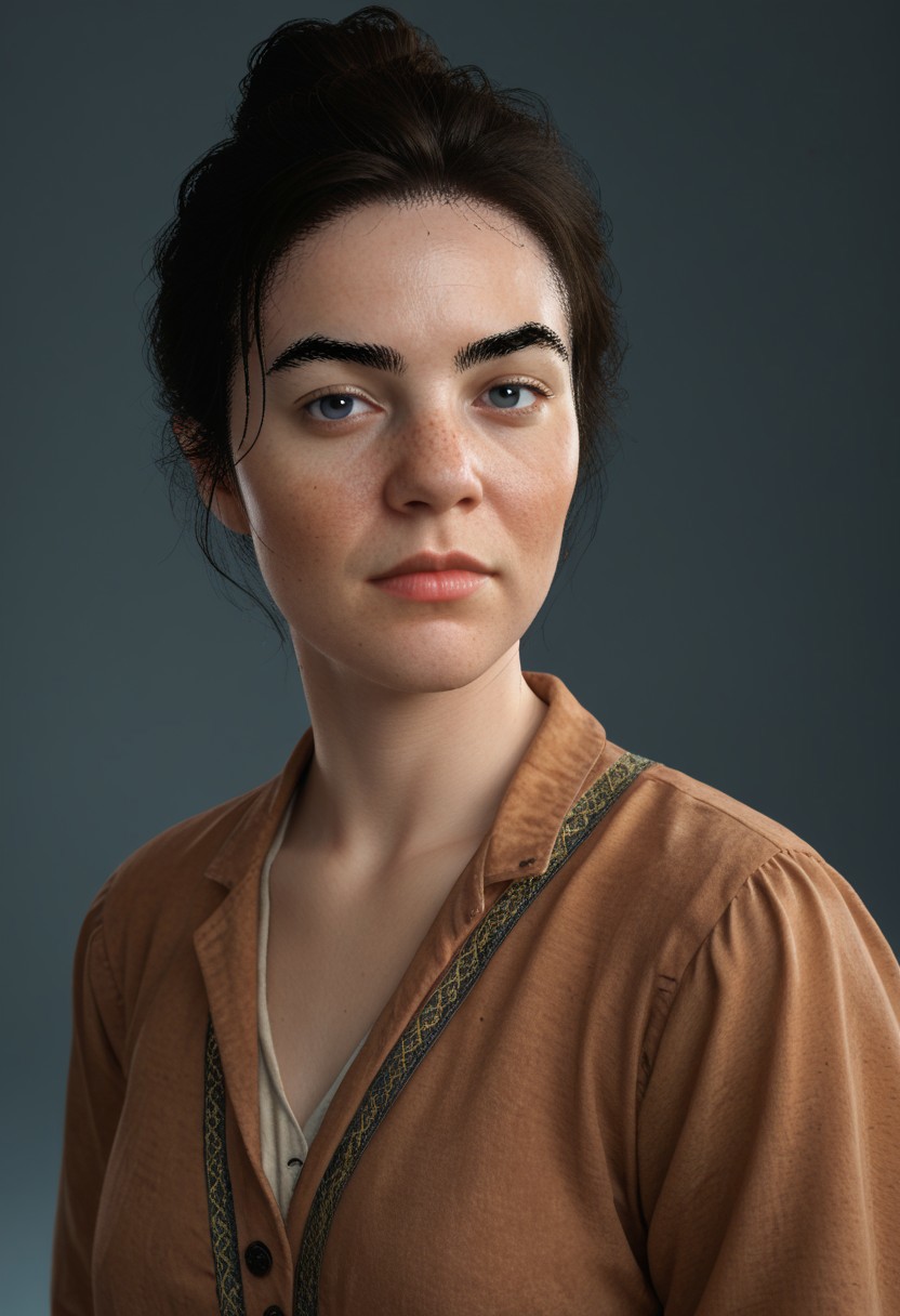 score_9, score_8_up, score_7_up Abigail Roberts  in the wild west looking at viewer