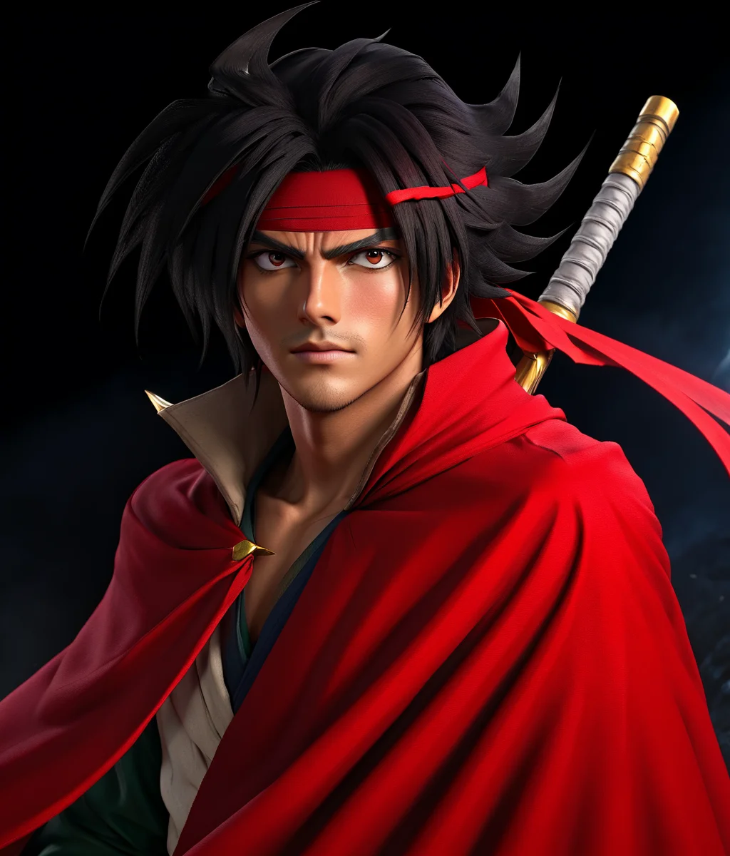 <lora:Domon_Kasshu_from_Mobile_Fighter_G_Gundam:1> domon kasshu, anime style, male, wearing red cape,
hd, high resolution, 4k, 8k, masterpiece