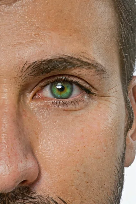 green eye, close up, <lora:PerfectEyesXL:1.0> perfecteyes, man