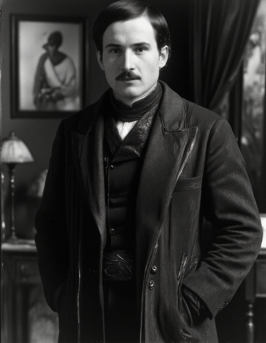 Full body shot  of mature 45yo man, <lora:1900s_Drama_Movie:1>, ArsMovieStill, movie still from a 1900s drama movie, <lora:GOGOL:1>