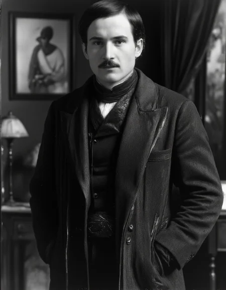 Full body shot  of mature 45yo man, <lora:1900s_Drama_Movie:1>, ArsMovieStill, movie still from a 1900s drama movie, <lora:GOGOL:1>
