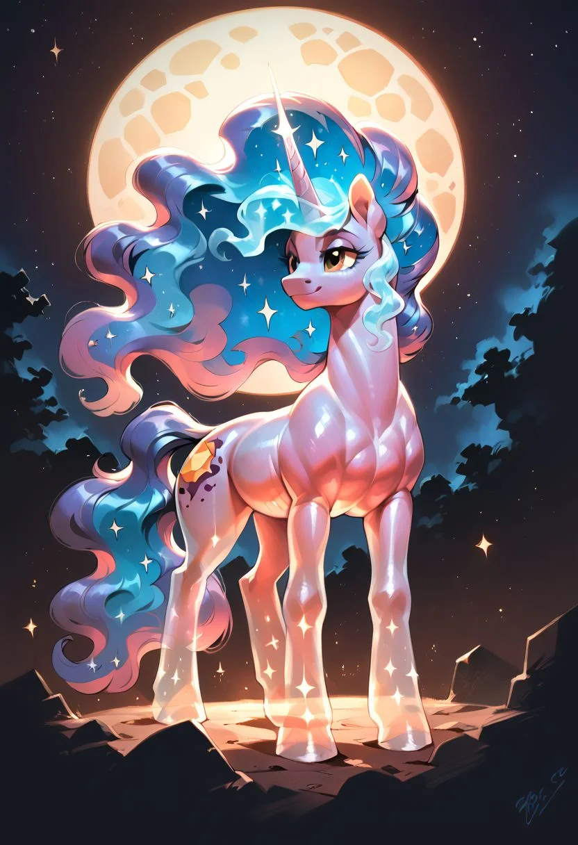 score_9, score_8_up, score_7_up, (source_pony:1.0), beautiful translucent goddess of the afterlife, (sparkling translucent skin:1.3), cosmic hair, cosmic crown, gigantic cosmic breasts, huge hips, cosmic skin, naked, dynamic pose, feral pony, ethereal background, (dynamic lighting:1.1), (detailed marvel style:1.0), (detailed image, high resolution, 5k resolution, denoise:1.0)