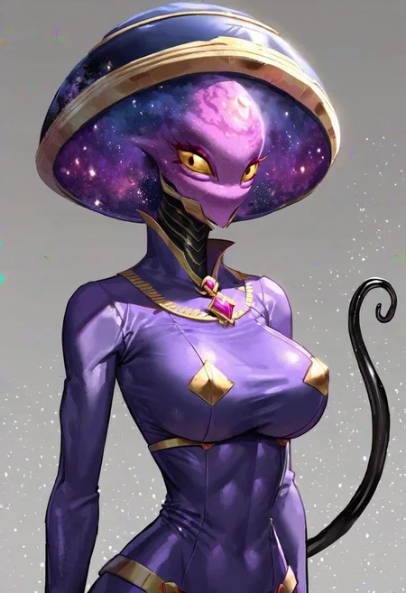 score_9_up, score_8_up, score_7_up, very detailed, 
1girl,  eldritch female creature, feral creature, black tentacles as appendages, slimy body, eldritch alien, alien girl, alien appendages, unusual face, purple skin, unusual creature, alien garments, tight bodysuit, decorated clothes, jewels, upon space ship, hi-tech background, starry galaxy, solo focus on female face, portrait shot, from waist up, stylised, stylised background, detailed face, best detail, (best quality:1.5), masterpiece, (high resolution:1.5) 
ng_deepnegative_v1_75t, OverallDetail, , Expressiveh