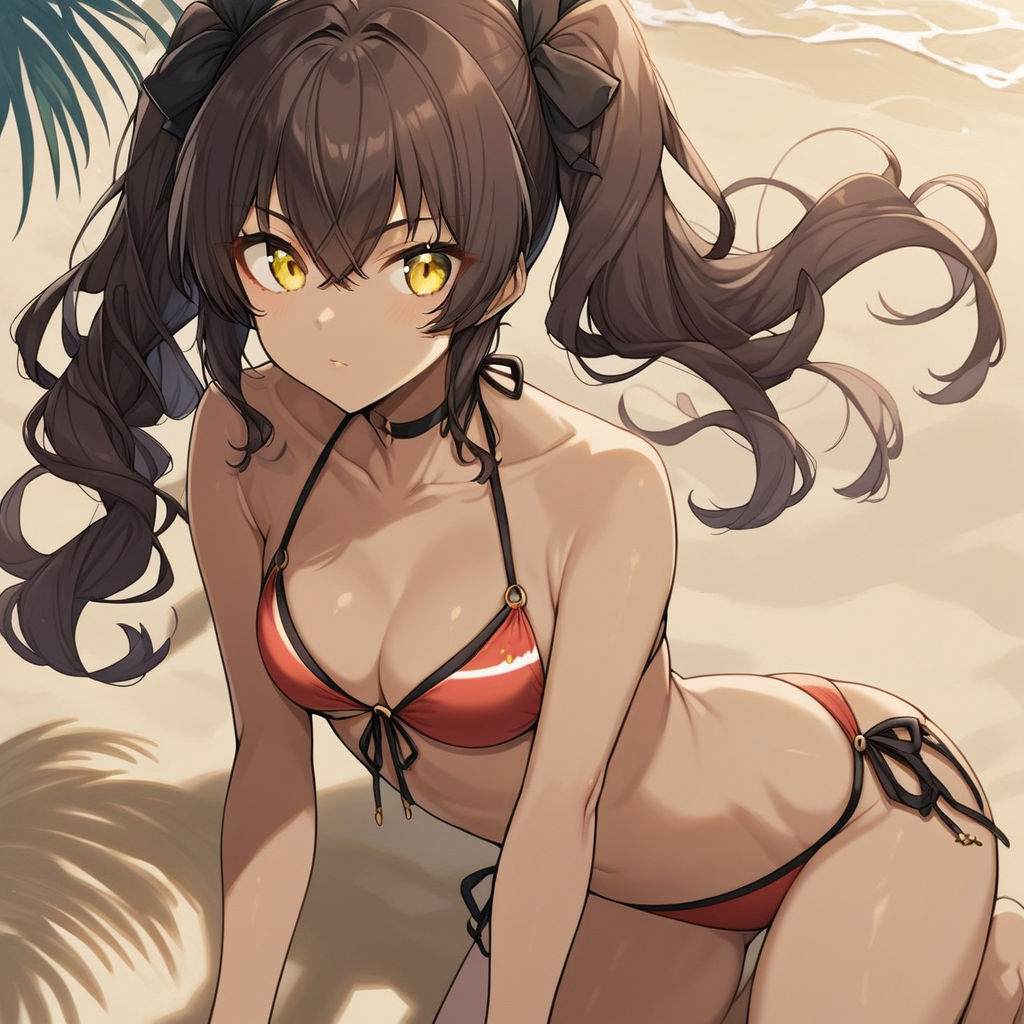 l1l1ana, bikini, on beach,