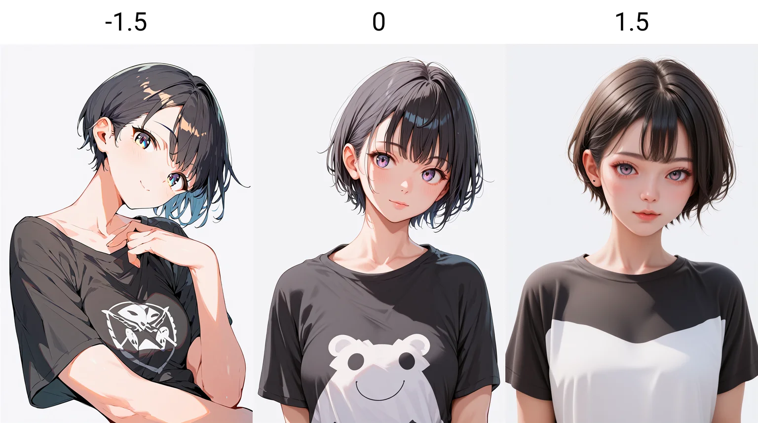 score_9, score_8_up, score_7_up,score_6_up, score_5_up, score_4_up, best quality,<lora:3dSliderPony_v10:-1.5>
1girl,solo,black short hair,upper body,t-shirt,looking at viewer,simple background,white background
