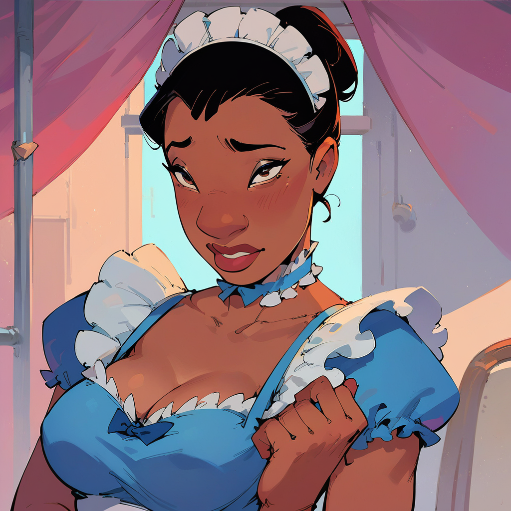 score_9, score_8_up, score_7_up, <lora:n4n1p3l3:1> n4n1p3l3,1girl,nani pelekai,solo, maid outfit